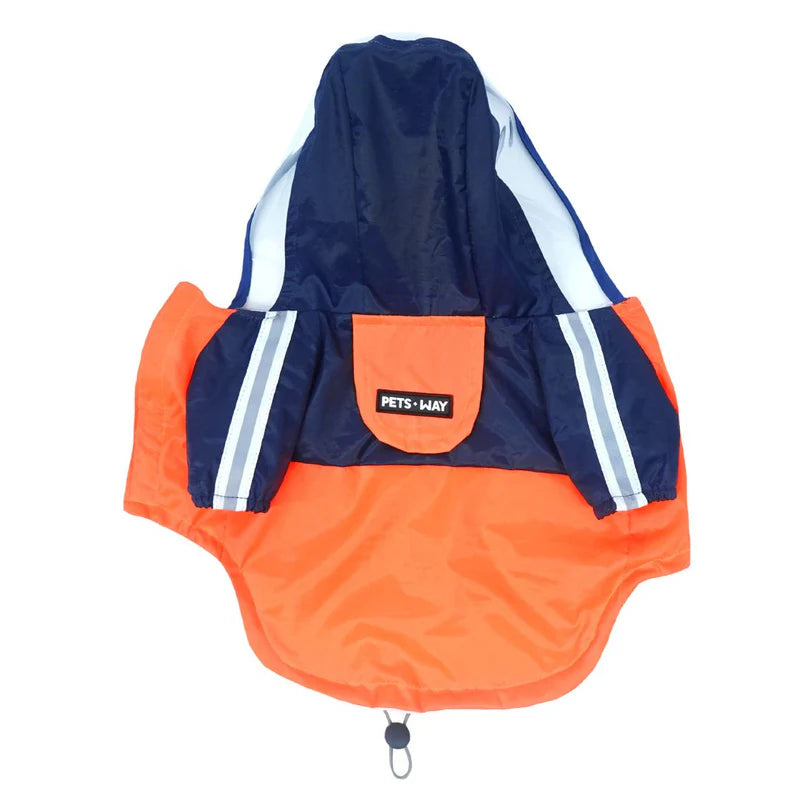 Lava Rainstorm Dog Raincoat – Waterproof & Reflective Monsoon Jacket for Dogs | High Cut Design, Hook Neck, Adjustable Fit (XS–5XL)
