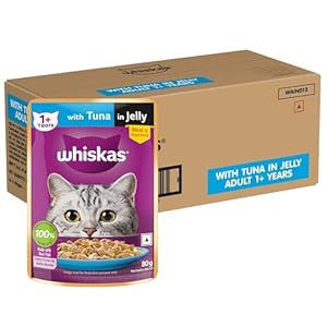 Whiskas Adult (1+ Years)) Wet Cat Food, Tuna in Jelly