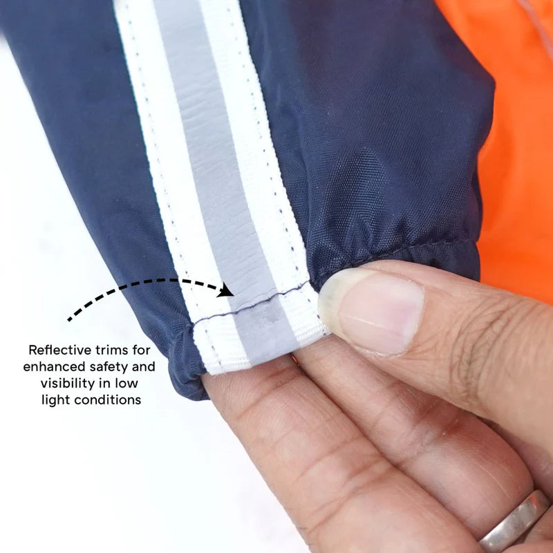 Lava Rainstorm Dog Raincoat – Waterproof & Reflective Monsoon Jacket for Dogs | High Cut Design, Hook Neck, Adjustable Fit (XS–5XL)