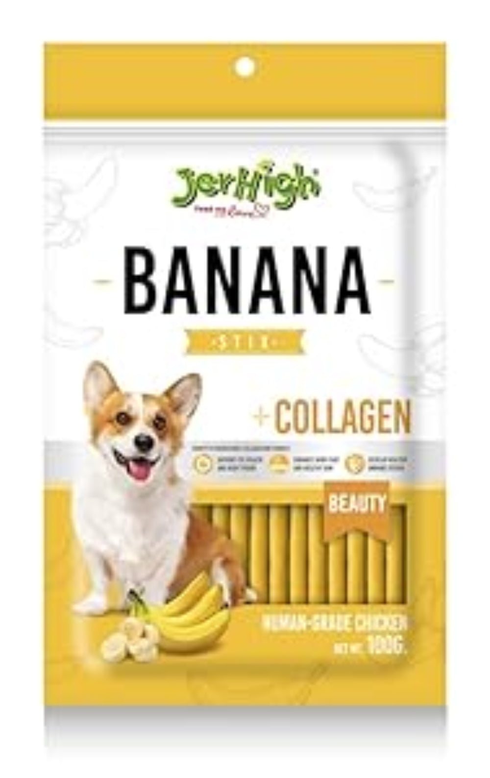 JerHigh Chicken Banana Dog Treat 100g