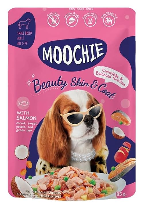 Moochie Beauty Skin and Coat with Salmon Dog Gravy 85g