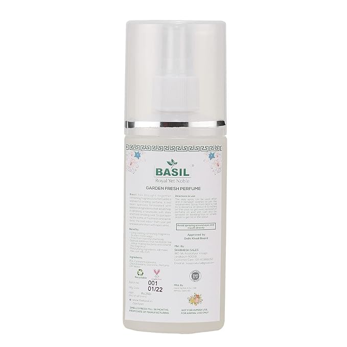 BASIL Garden Fresh Perfume for Dogs, 130ml