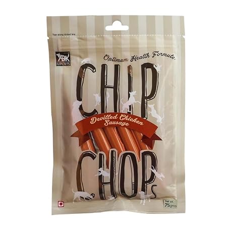 Chip Chops - Devilled Chicken Sausage Dog Treats 70G