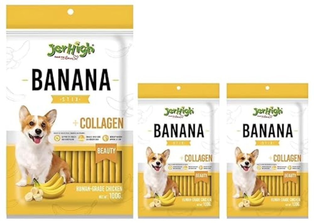 JerHigh Chicken Banana Dog Treat 100g