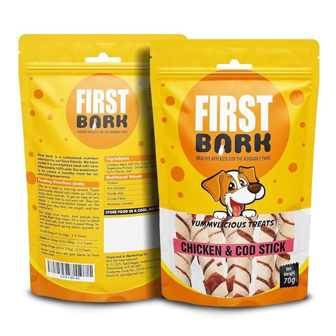 FirstBark Dog Treats Chicken & Cod Stick
