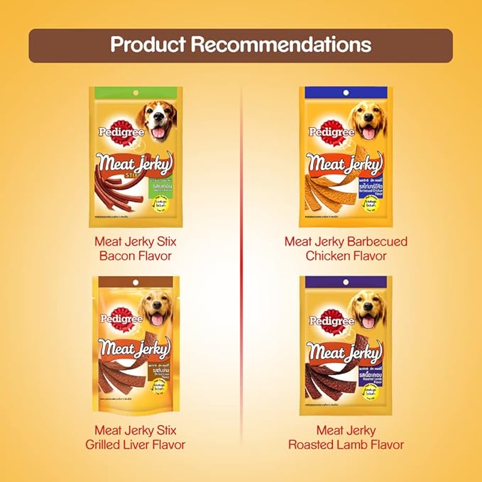 Pedigree® Tasty Jerky™ Dog Treat, 70g, Grilled Liver Flavour, Jerky-style Treats for Bonding, Low-fat and High-protein* Dog Treats