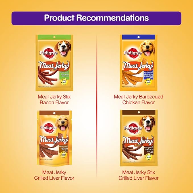 Pedigree® Tasty Jerky™ Dog Treat, Roasted Lamb Flavour, Jerky-style Treats for Bonding, Low-fat and High-protein* Dog Treats