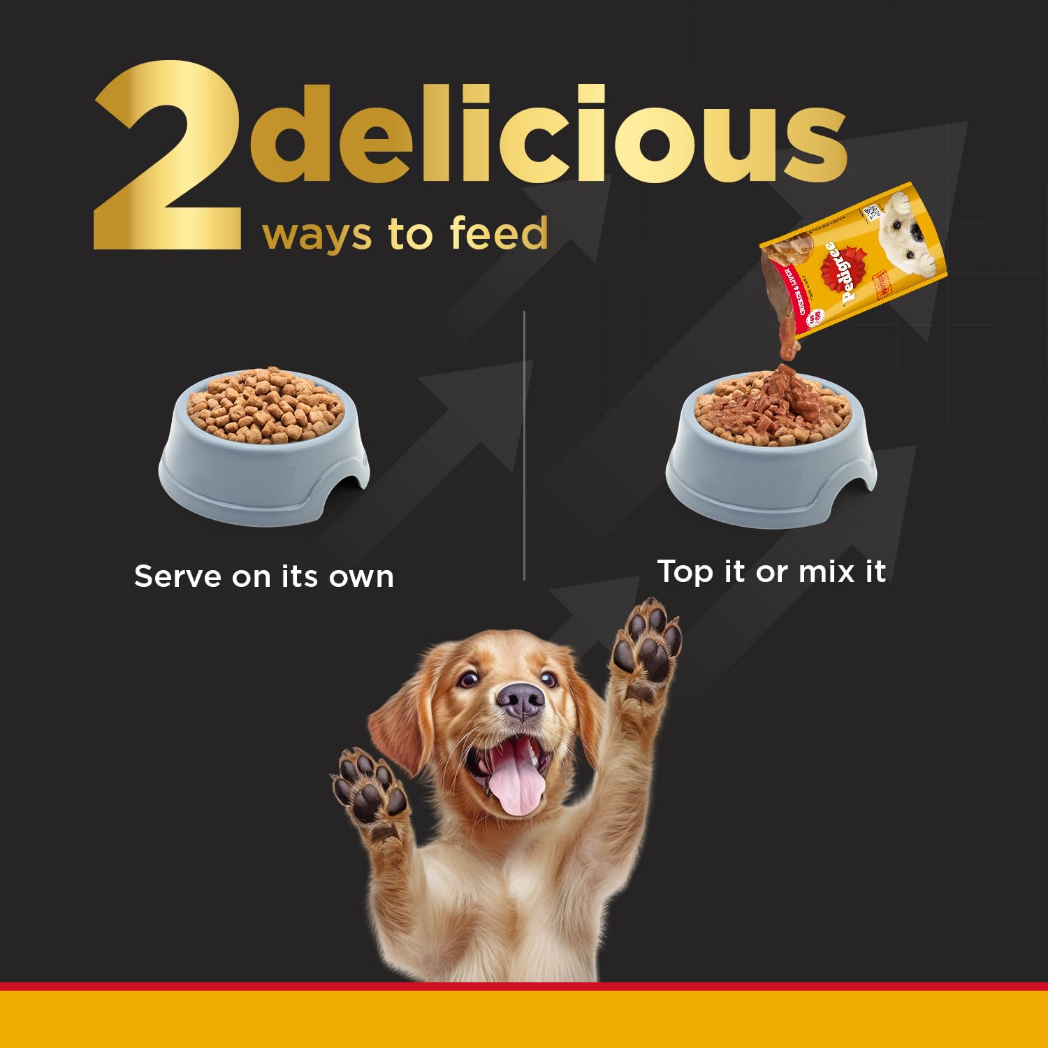 Pedigree PRO Puppy Large Breed, Dry Dog Food, Vet Trusted Brand, Expert Nutrition, Quality Protein, 33% More Nutrients (3-18 Months)