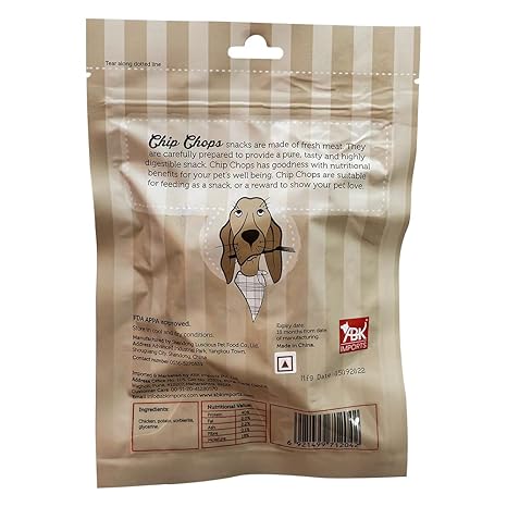 Chip Chops Roast Chicken Strips Dog Treat 70G