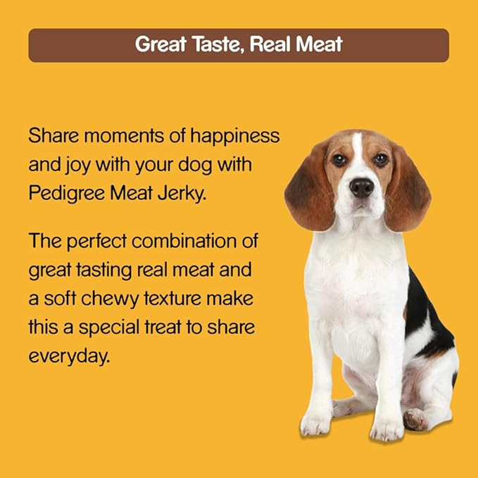 Pedigree® Tasty Jerky™ Dog Treat, 70g, Grilled Liver Flavour, Jerky-style Treats for Bonding, Low-fat and High-protein* Dog Treats