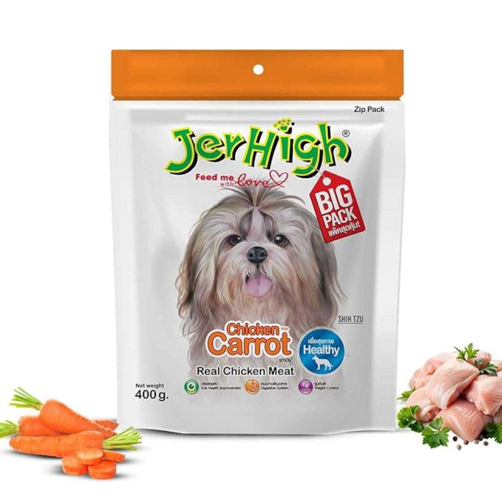 JerHigh Chicken Carrot Stick Dog Treat 400g