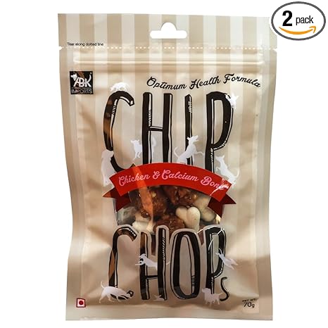 Chip Chops Chicken & Calcium Bone Dog Treat 70G