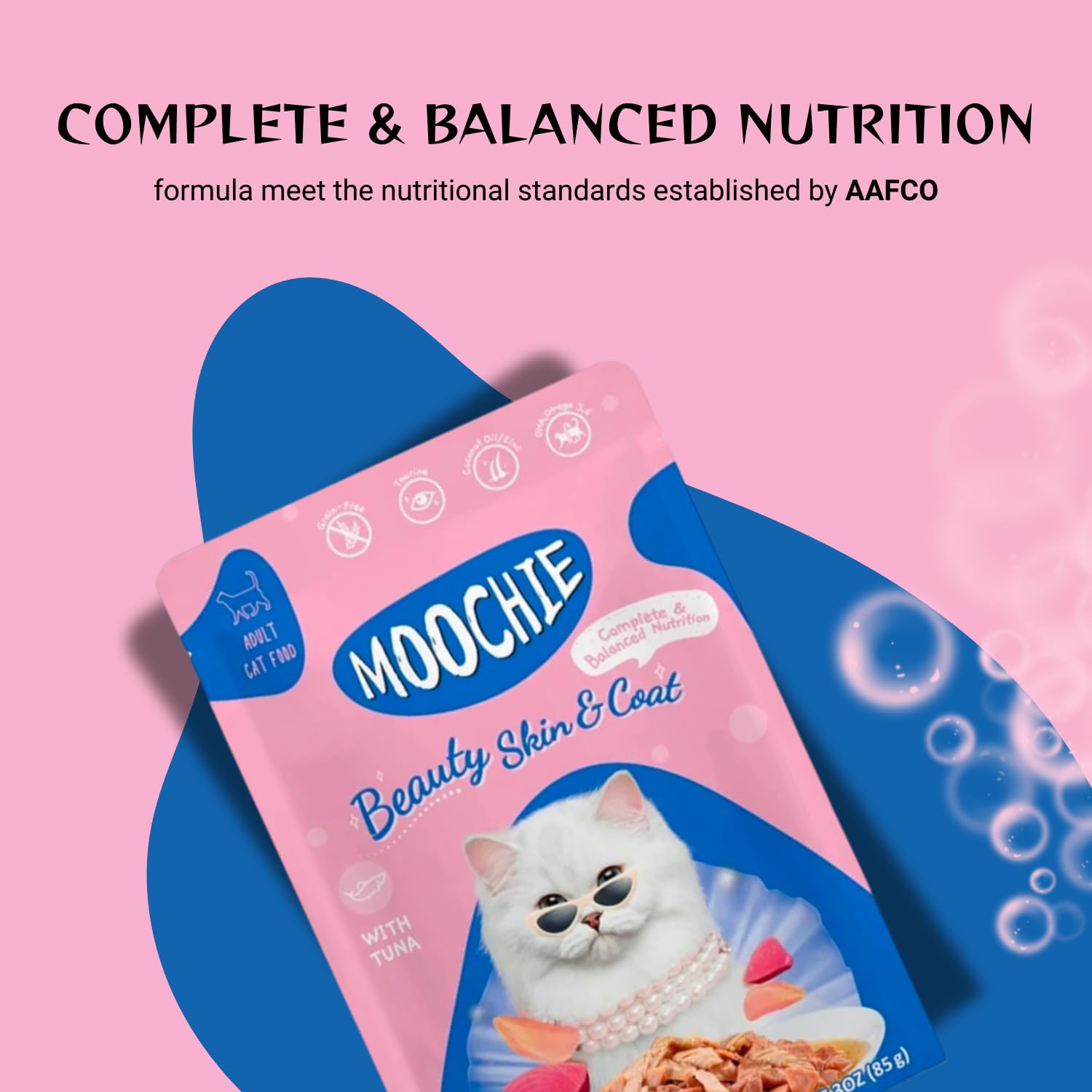 Moochie Skin & Coat Cat Gravy Tuna 85g