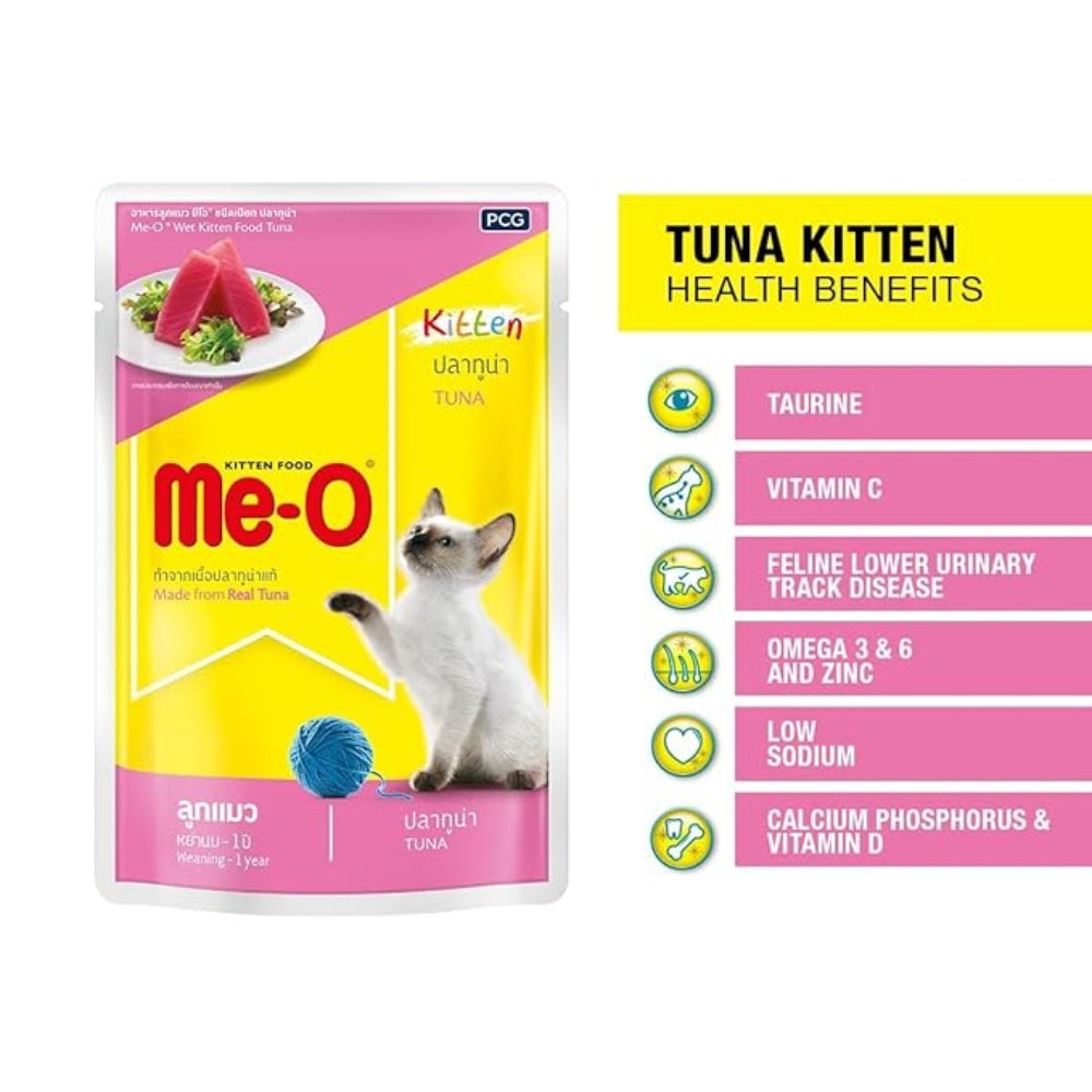 Me-O Pouch Kitten Wet Food Tuna in Jelly