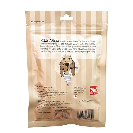 Chip Chops All Life Stages Sun Dried Chicken Jerky Dog Treat 70G