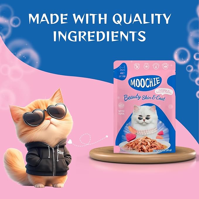 Moochie Skin & Coat Cat Gravy Tuna 85g