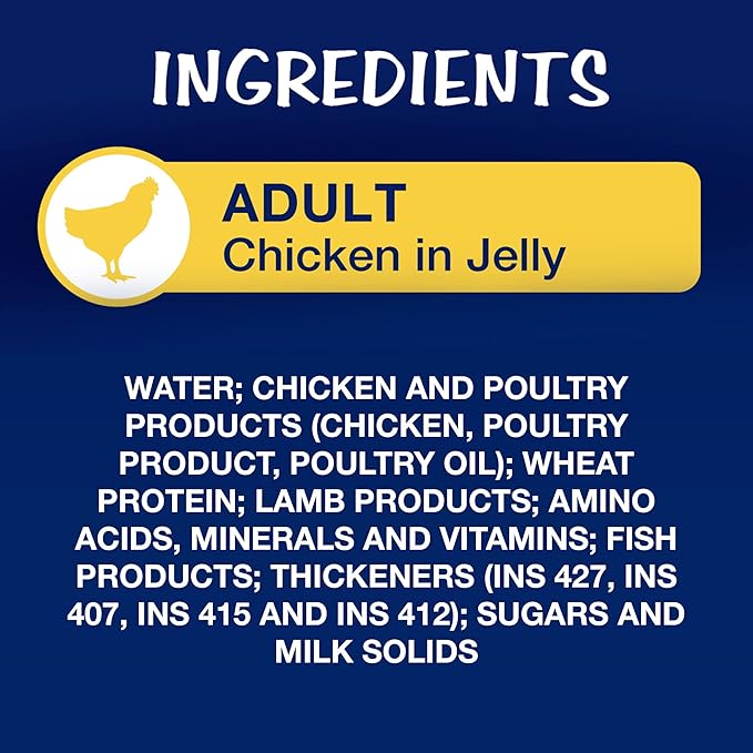 Purina Felix Wet Food for Adult Cats|Chicken Flavour|Pack of 12 Pouches (12 x 85 g)