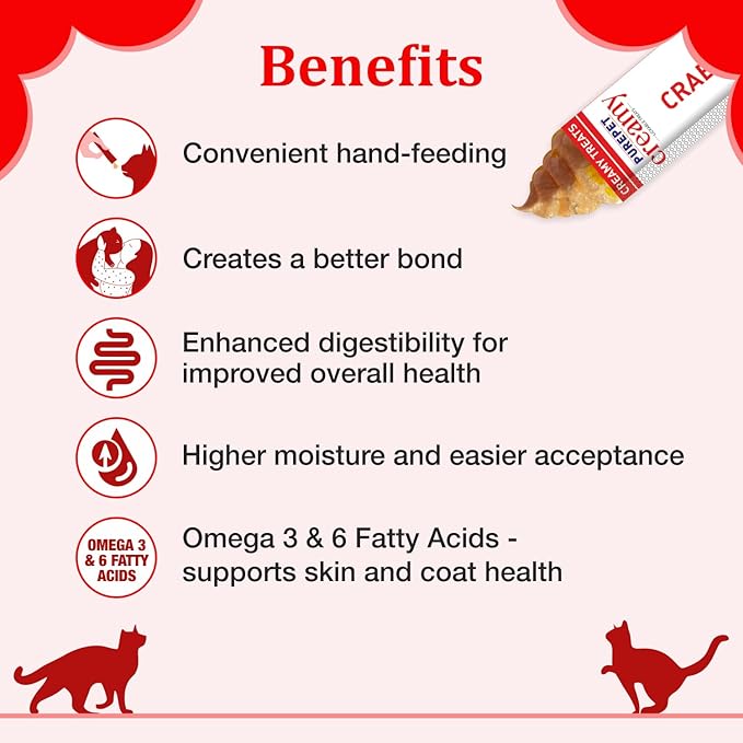 Purepet Creamy Cat lickable Treats, Crab & Chicken