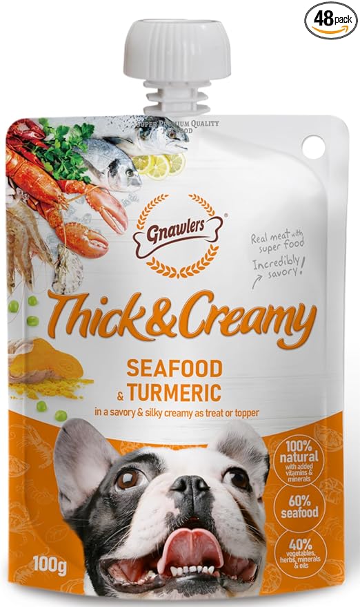 Gnawlers Thick & Creamy Dog Treat Seafood & Turmeric