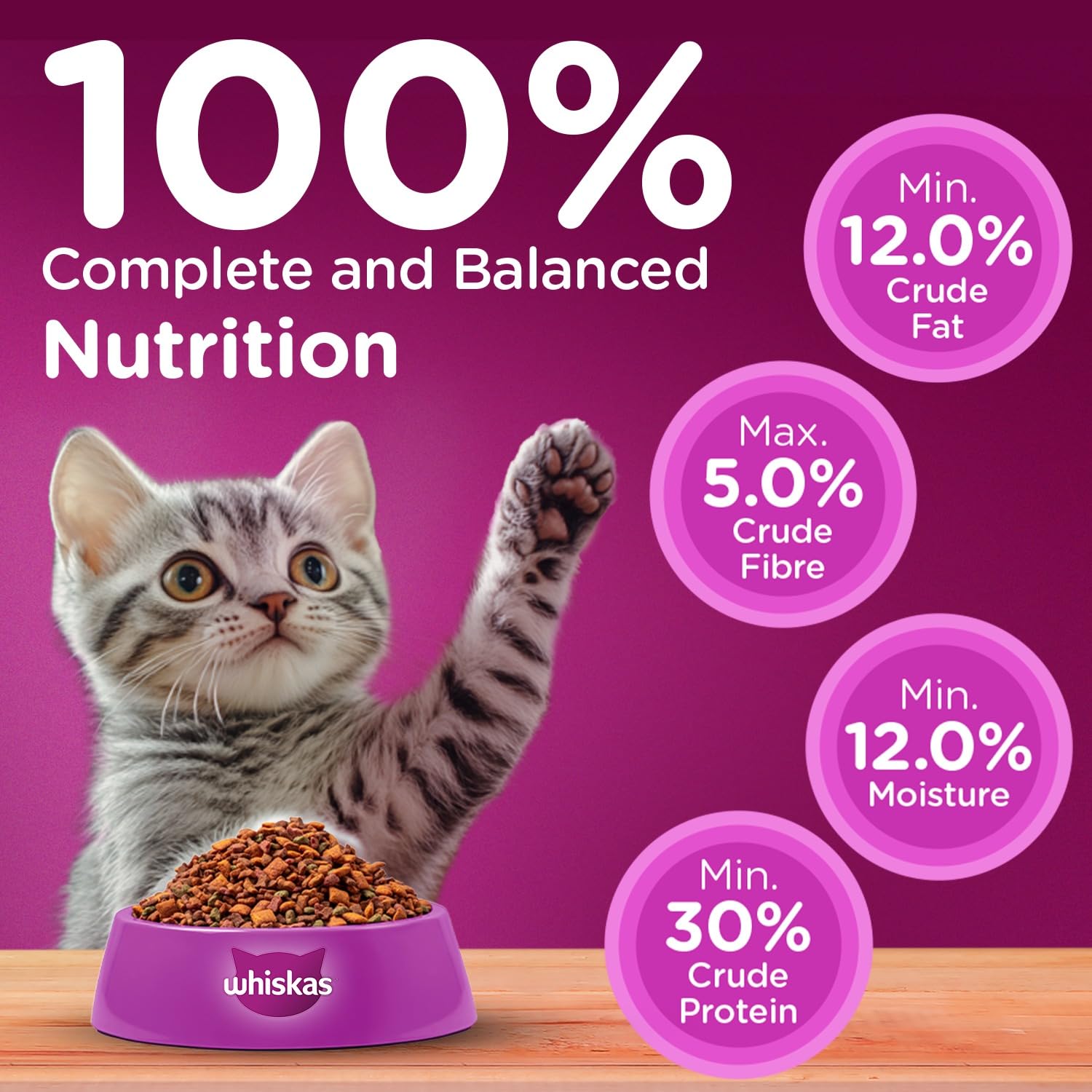 Whiskas Junior Mother Cat & Kitten (2-12 Months) Dry Cat Food, Mackerel Flavour