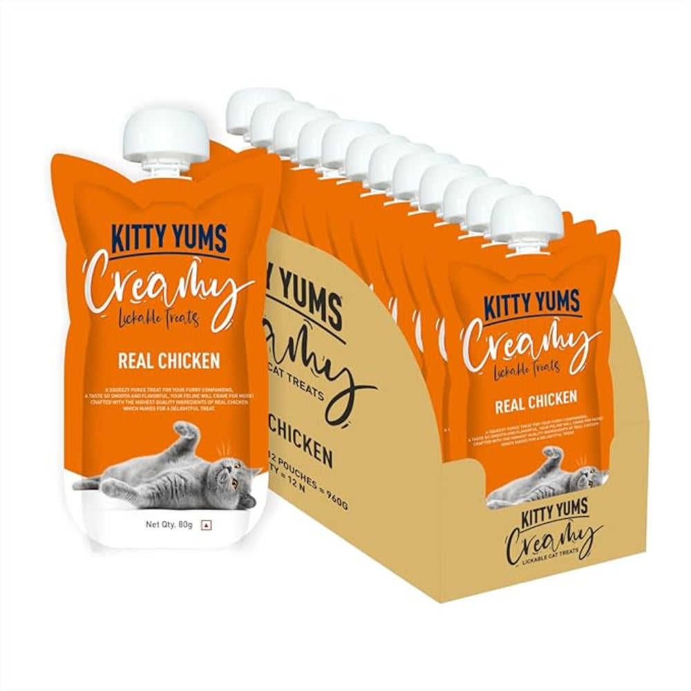 Kitty Yums Creamy Real Chicken Cat Treat 80g