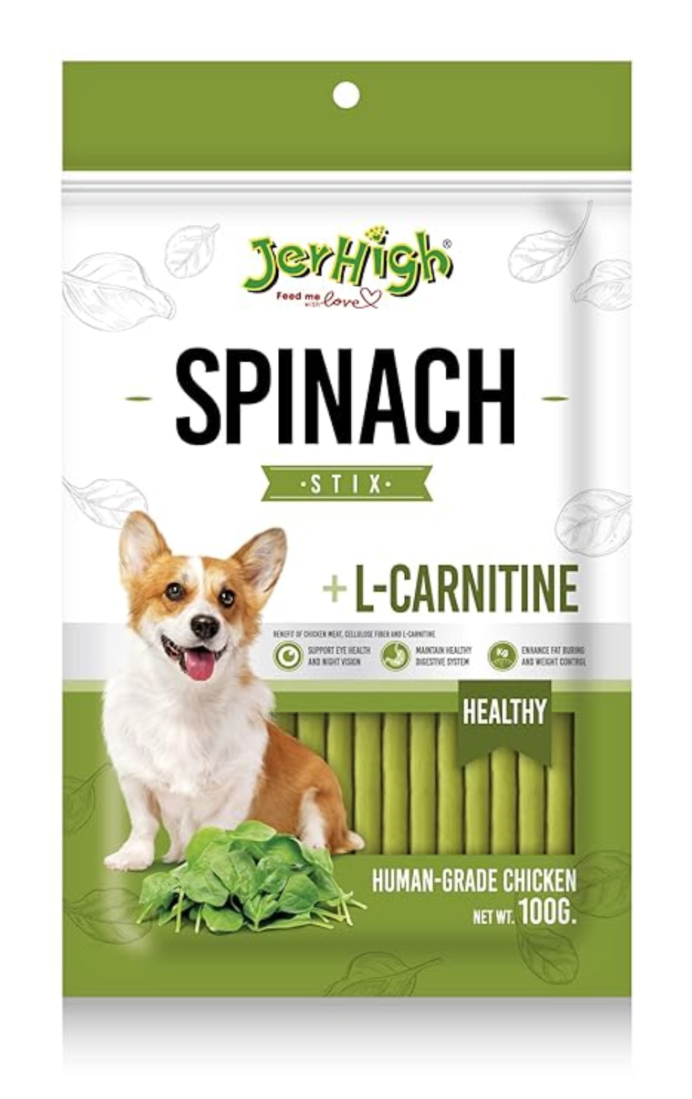 JerHigh Spinach Stix 100G