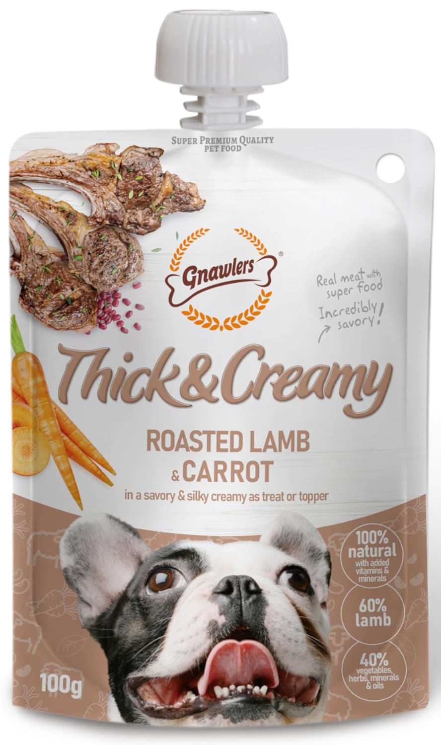 Gnawlers Thick & Creamy Dog Treat 100g Lickable