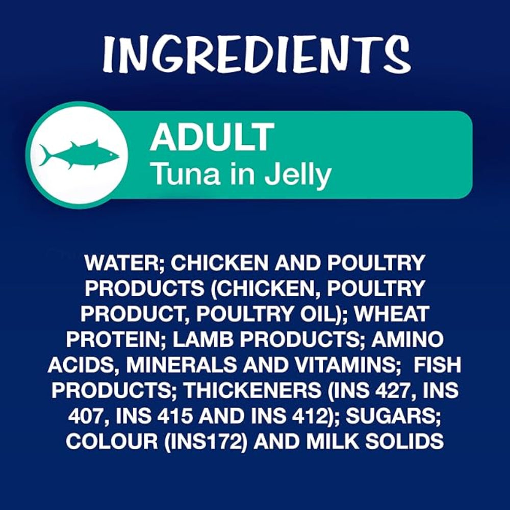 Purina Felix Wet Food for Adult Cats |Tuna Flavour|Pack of 12 Pouches (12 x 85 g),Pack of 1