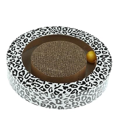 Corrugated Paper Pet Cat Scratching Board Turntable Grinding Claw Toy 30.5x5.5cm|