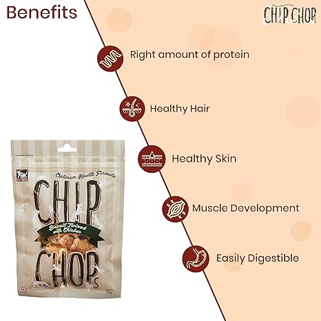 Chip Chops Biscuit Twined with Chicken Dog Treat All Life Stages