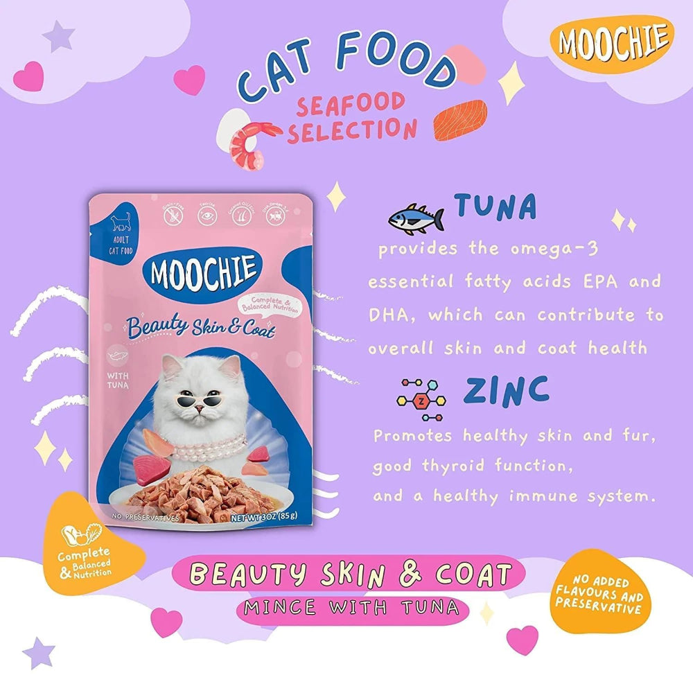 Moochie Skin & Coat Cat Gravy Tuna 85g