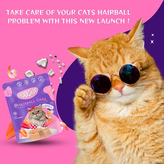 Moochie Prawn Hairball Care Cat Gravy 85g