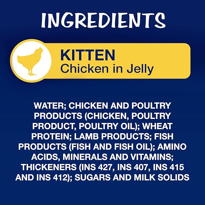 Purina Felix Wet Food for Kittens|Chicken Flavour|Pack of 12 Pouches (12 x 85 g)