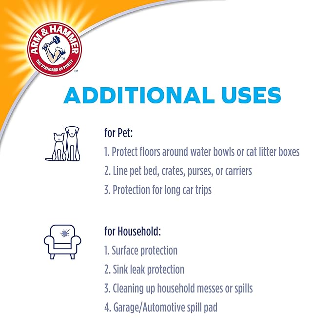 Arm & Hammer Puppy Training Pads with Attraction, Leak-Proof and Odor Control,(100 Pads) (57.1cm x 57.1cm)