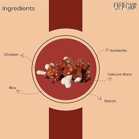 Chip Chops Chicken & Calcium Bone Dog Treat 70G