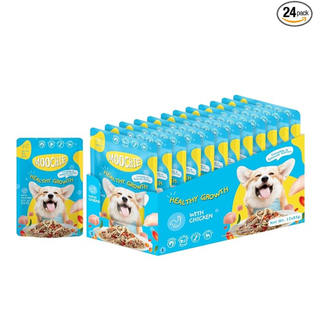 Moochie Healthy Growth with Chicken Dog Gravy 85g