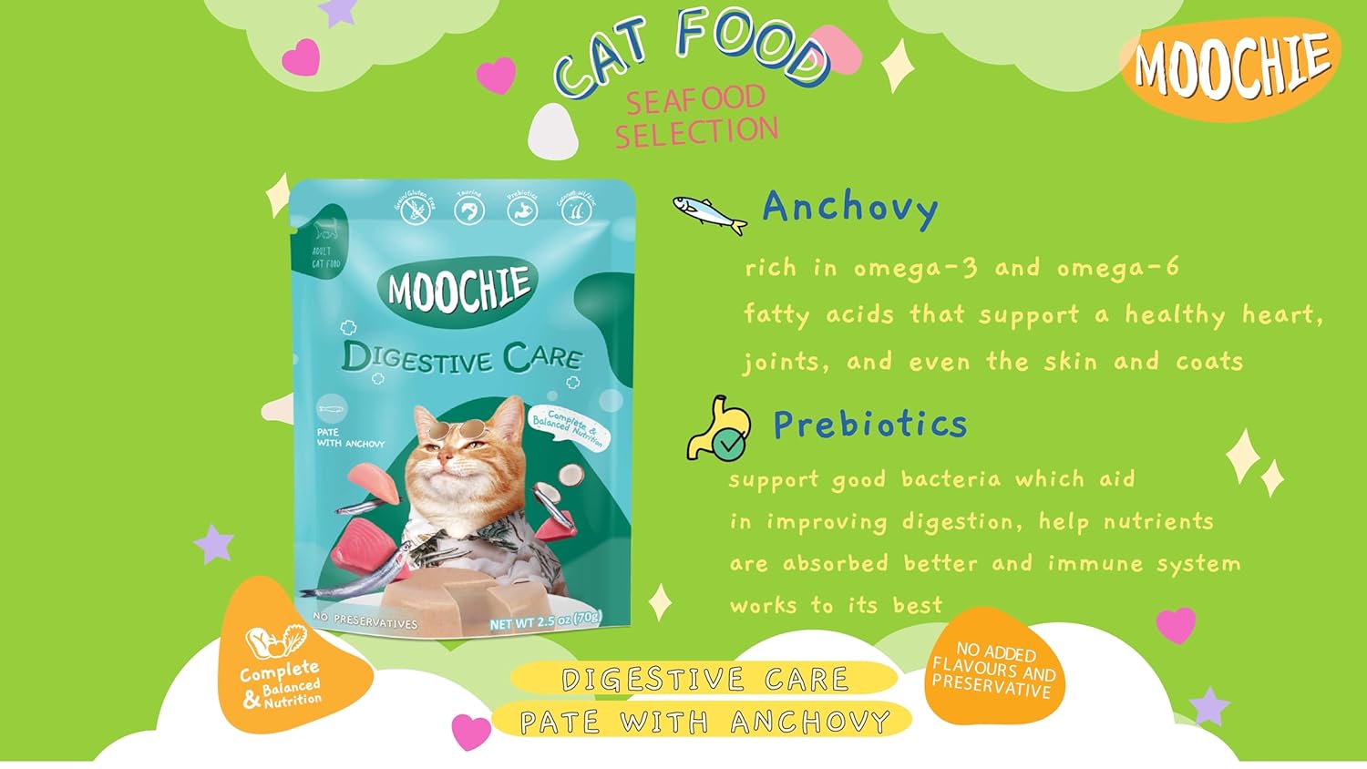 Moochie Anchovy Digestive Care Cat Gravy 85g