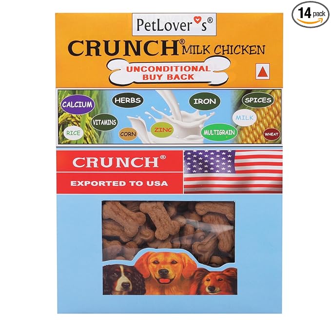 PetloverÕs Crunch Biscuit Milk Chicken 900g Pack of 2