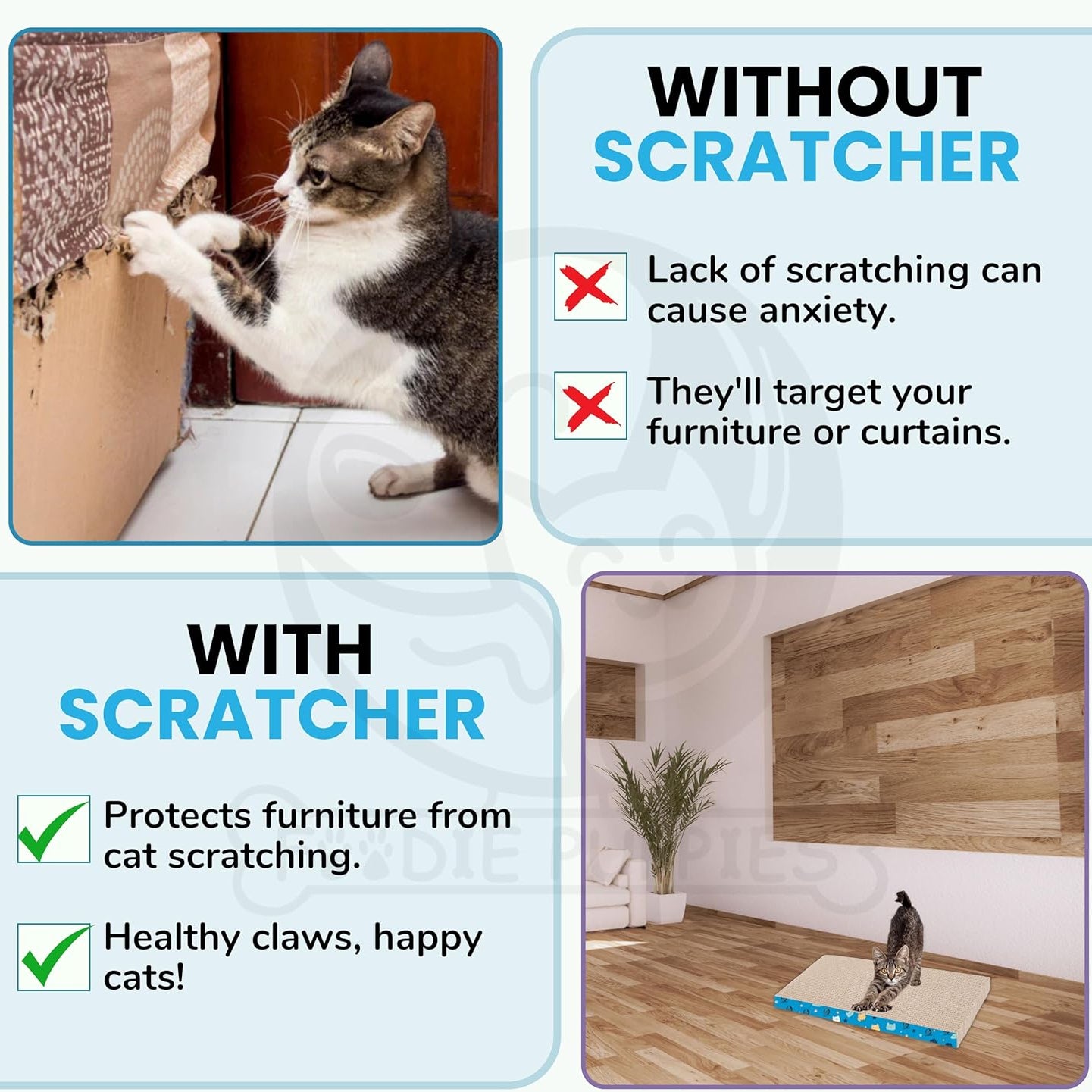 2-in-1 Reversible Cat Scratcher Pad