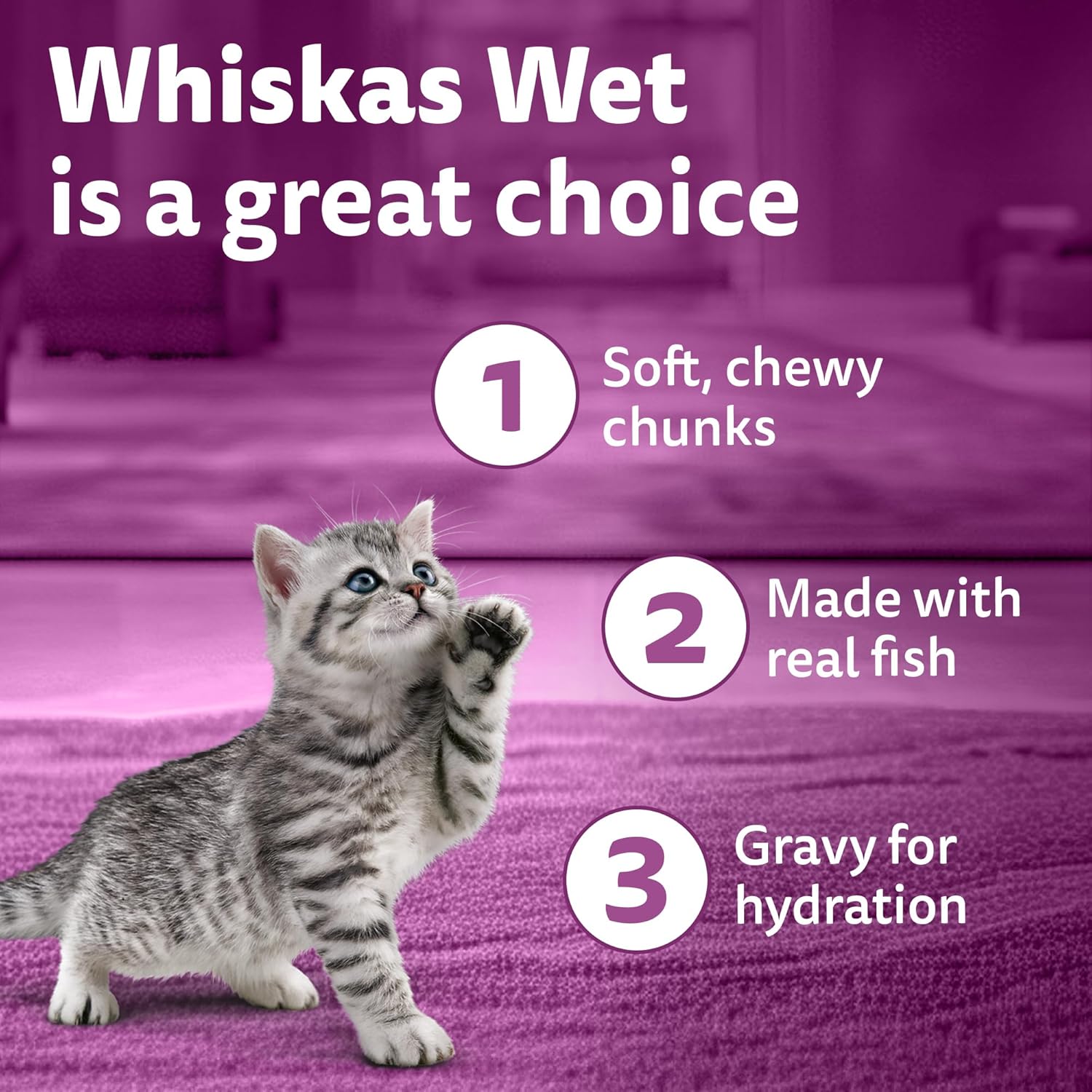 Whiskas Junior Kitten (2-12 Months) Wet Cat Food, Tuna in Jelly