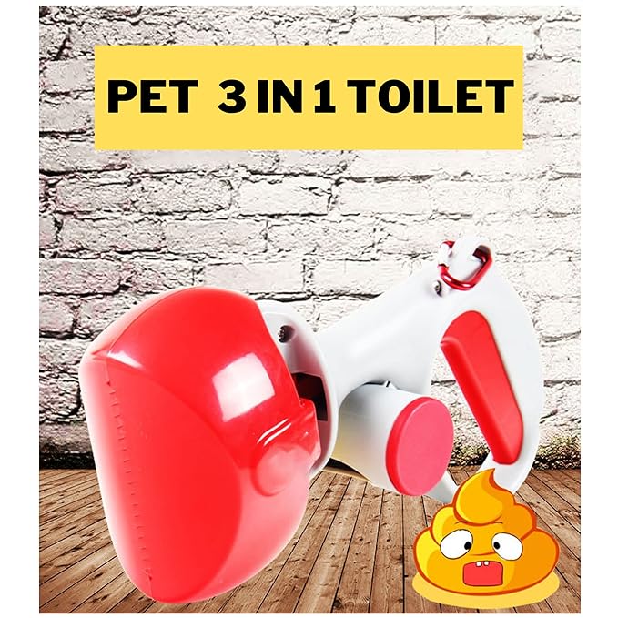 Nunbell Pet Poop Scooper With Poop Bags For Dogs (Colours May Vary) 3 in 1
