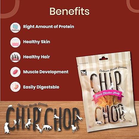 Chip Chops All Life Stages Sun Dried Chicken Jerky Dog Treat 70G