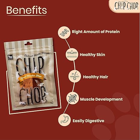 Chip Chops Roast Chicken Strips Dog Treat 70G