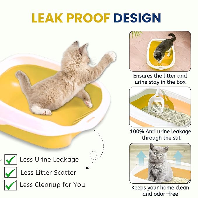 Cat Litter Tray Foot Pedal Design ( 47 x 37 x 19cm)|