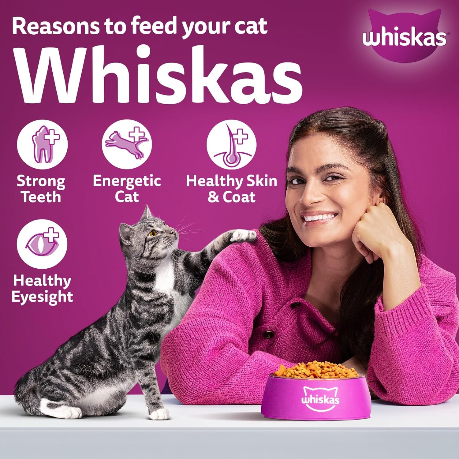Whiskas Adult (1+ Years) Dry Cat Food, Ocean Fish Flavour