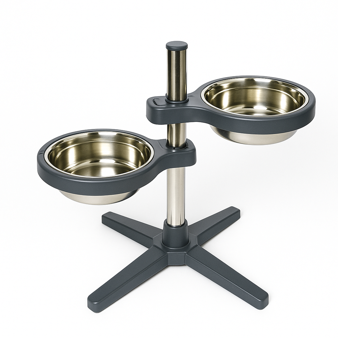 Petstreet Adjustable Double Diner Bowls for Dogs & Cats