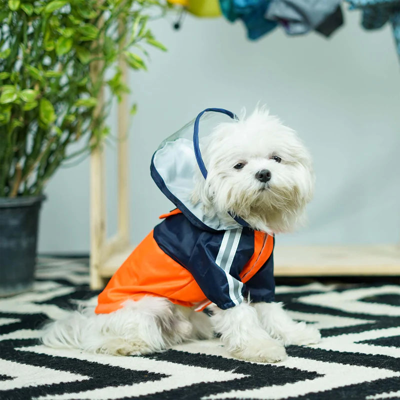 Lava Rainstorm Dog Raincoat – Waterproof & Reflective Monsoon Jacket for Dogs | High Cut Design, Hook Neck, Adjustable Fit (XS–5XL)