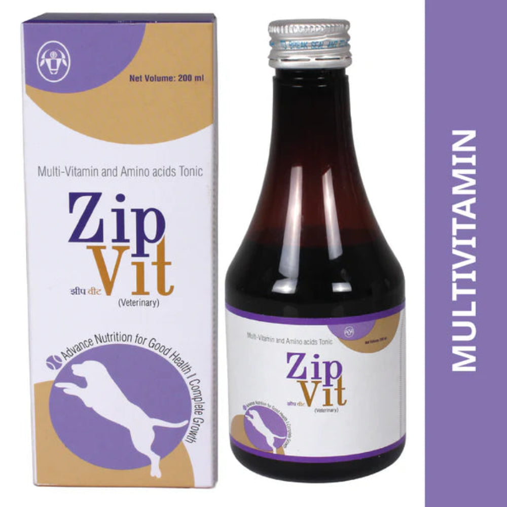 Intas Zipvit Multivitamin Supplement Dogs & Cats 200ml