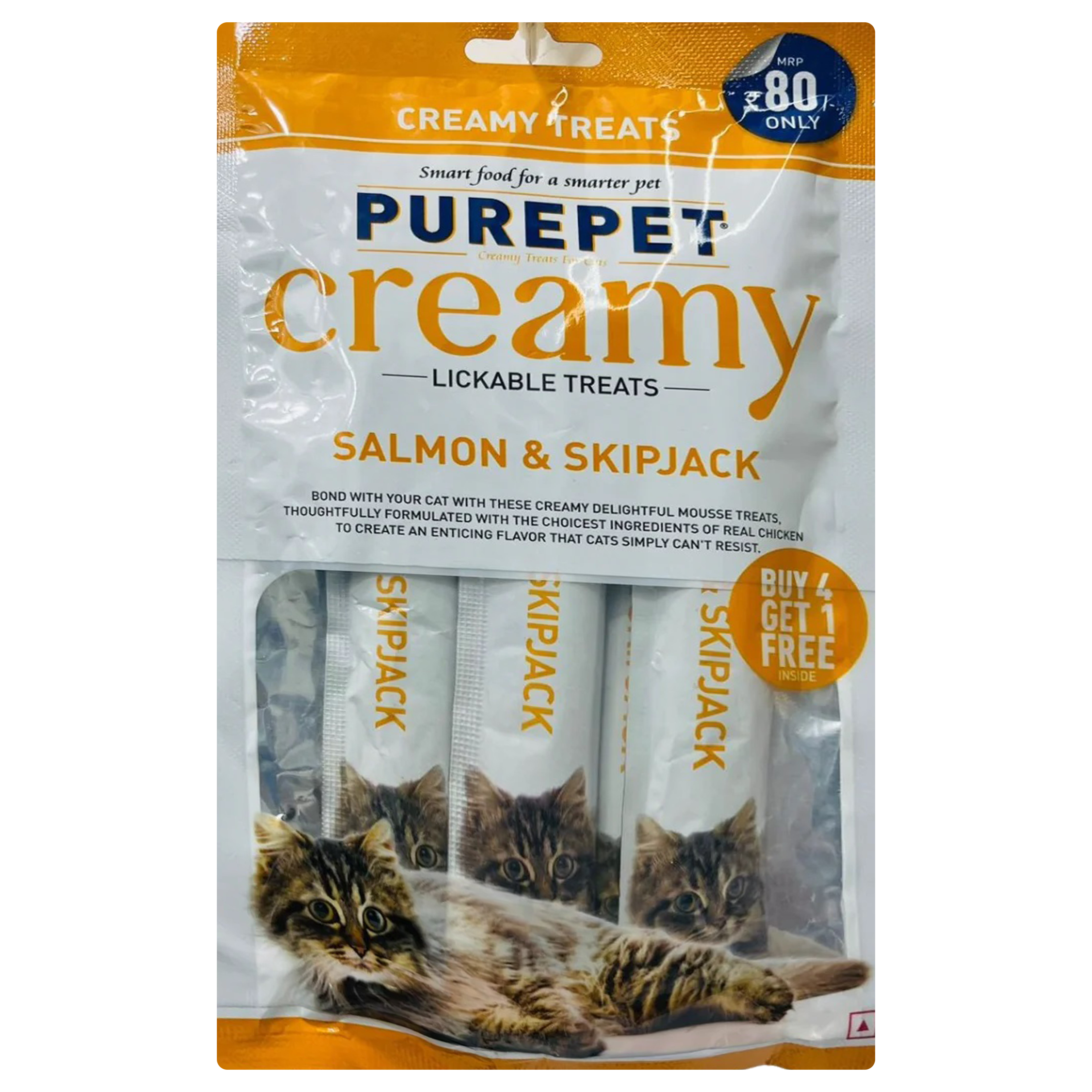 Purepet Creamy Lickable Treats Salmon & Skipjack