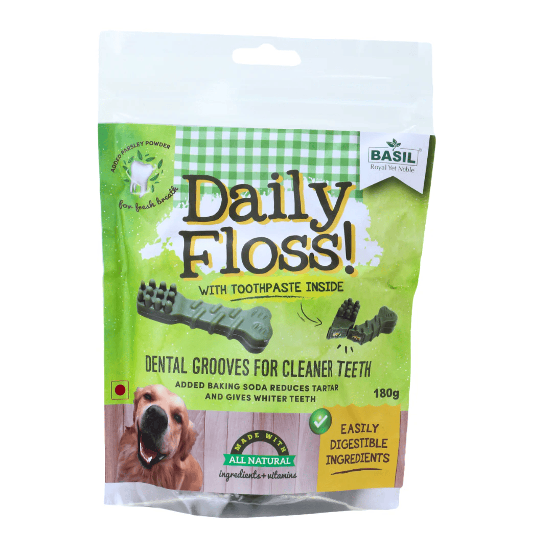 Basil Daily Floss Chew Treat for Dogs 150g